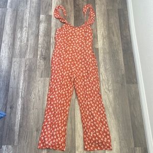 Honey Belle Burnt Orange Floral Jumpsuit